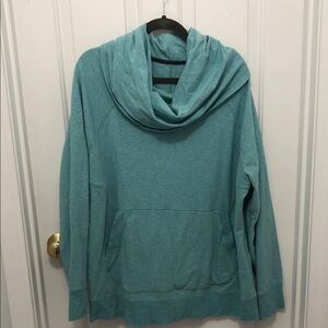 L.L. Bean Teal Cowl neck Pullover Sweatshirt
